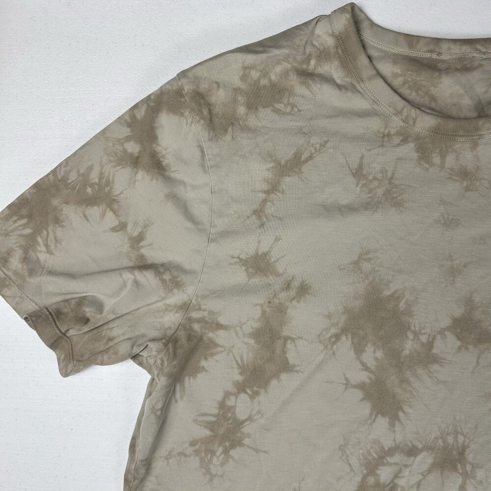 Lululemon Fundamental T Shirt Mens Medium Tide Shibori Tan Neutral Athleisure - Picture 4 of 9